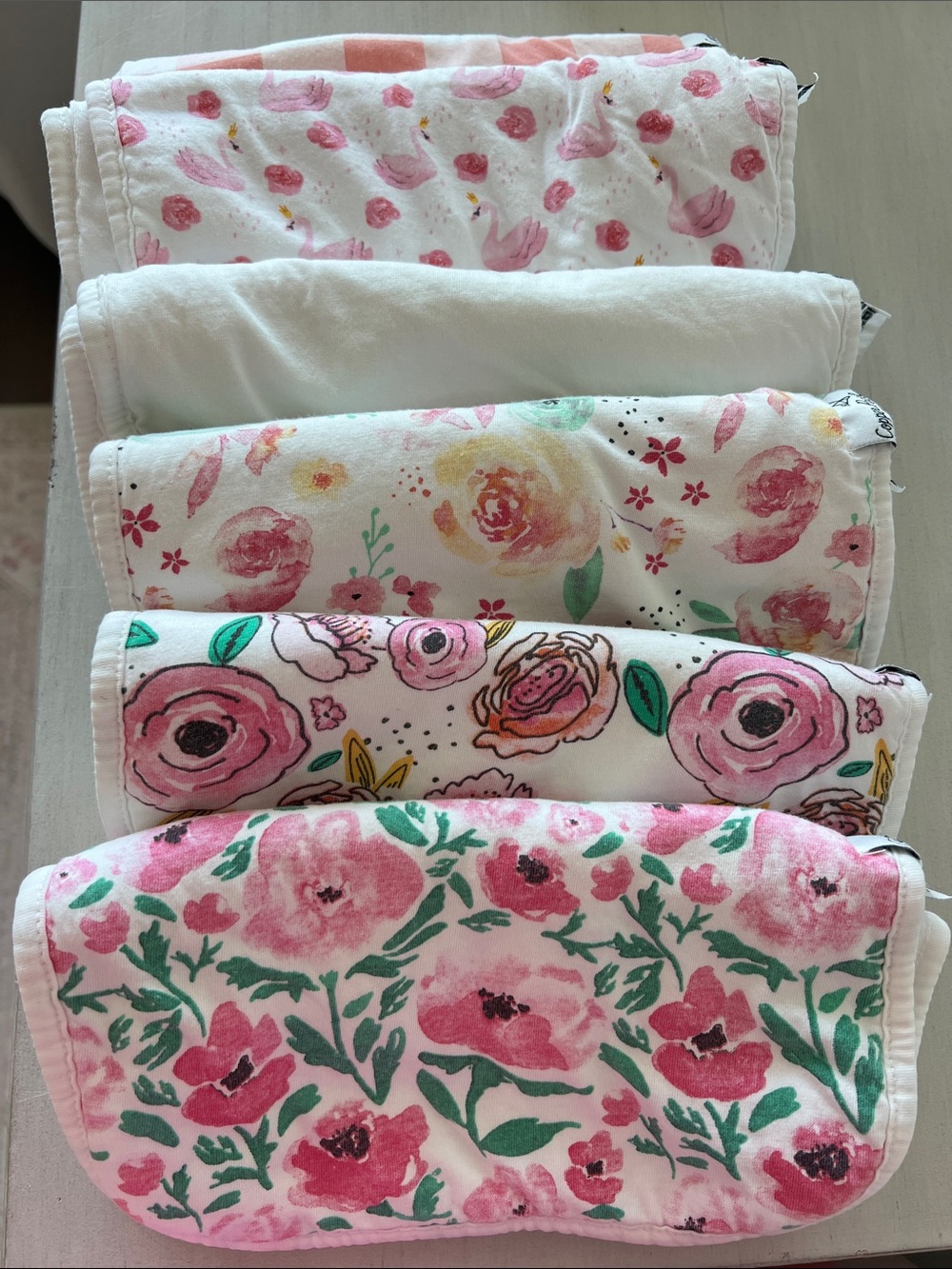 Copper Pearl Burp Cloths (6)
